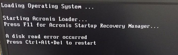 A disk read error occurred press ctrl alt del to restart как исправить виндовс 10