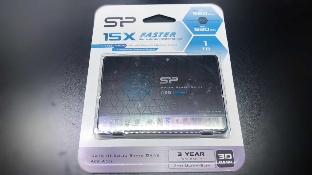 「シリコンパワー 2.5インチ SATA3 SSD 1TB A55シリーズ」のレビュー！