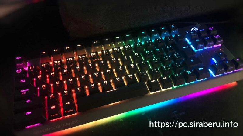 ASUS ROG「STRIX SCOPE TKL 赤軸」ゲーミングキーボードの特徴や製品