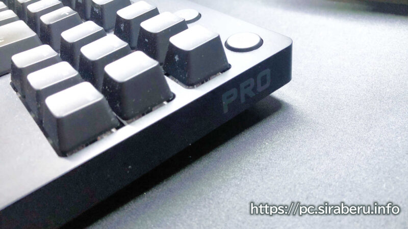 「G PRO X」 ゲーミングキーボード（G-PKB-002）の右側面部